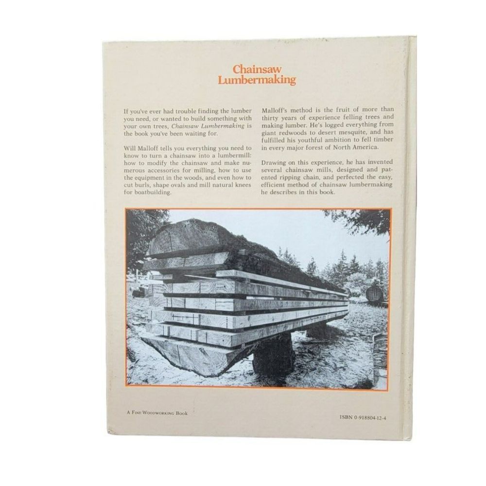 Chainsaw Lumbermaking‎ Book / By Will Malloff - Picture 2 of 3